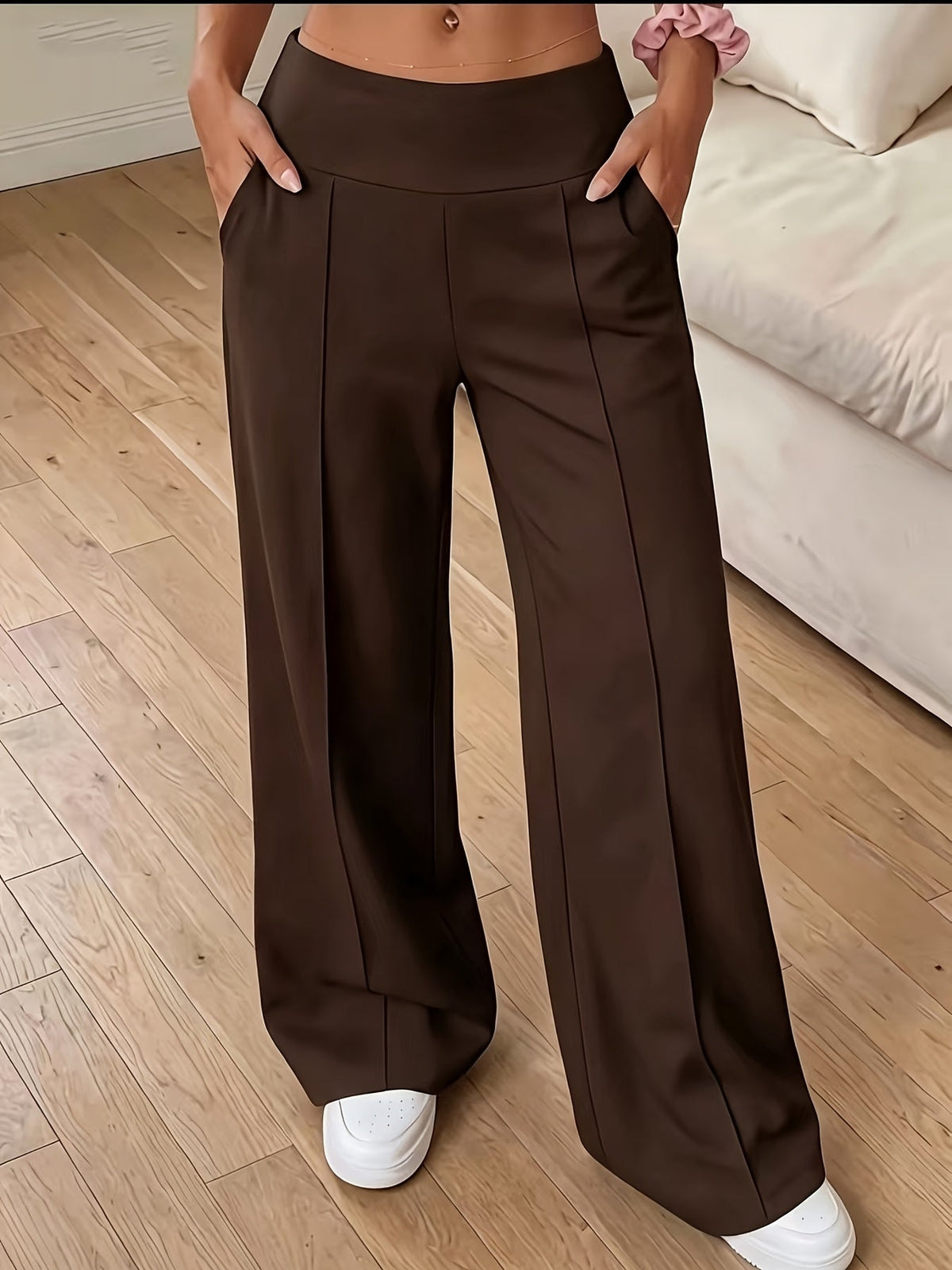 Fee | Comfortabele Wide-Leg Broek met Hoge Taille