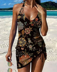 Fiesta – Grafische bloemen tankini met short, effect platte buik