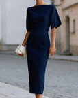Bootneck Midi-lengte Aansluitend Jurk
