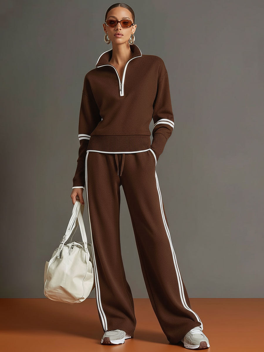 Marieke – Comfortabel set met brede pijpen
