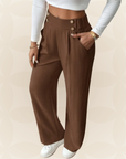 Anita - Fijne rechte Casual broek met mooie details