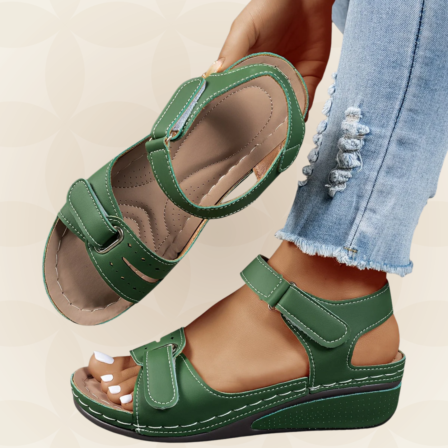 Sophie – Orthopedische Sandalen voor Hielspoor, Brede Voeten &amp; Artrose