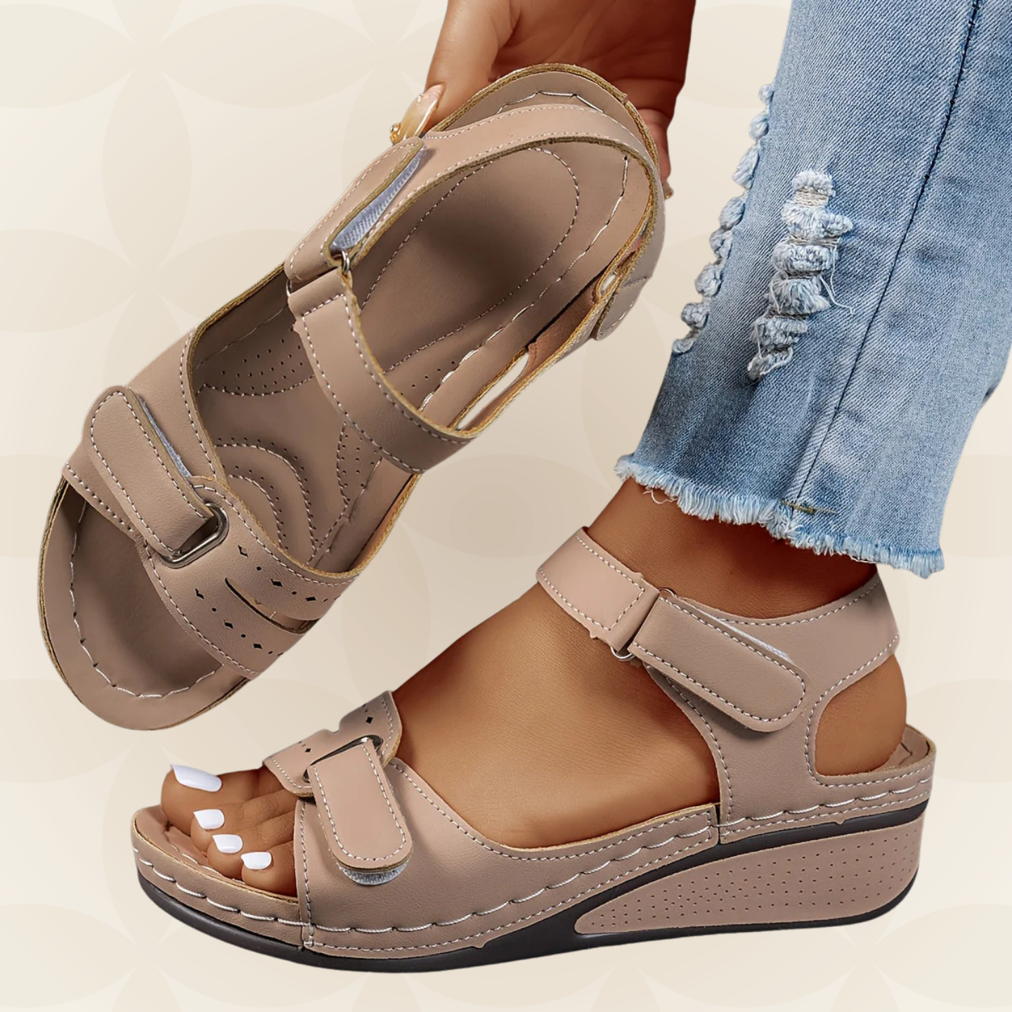 Sophie – Orthopedische Sandalen voor Hielspoor, Brede Voeten &amp; Artrose