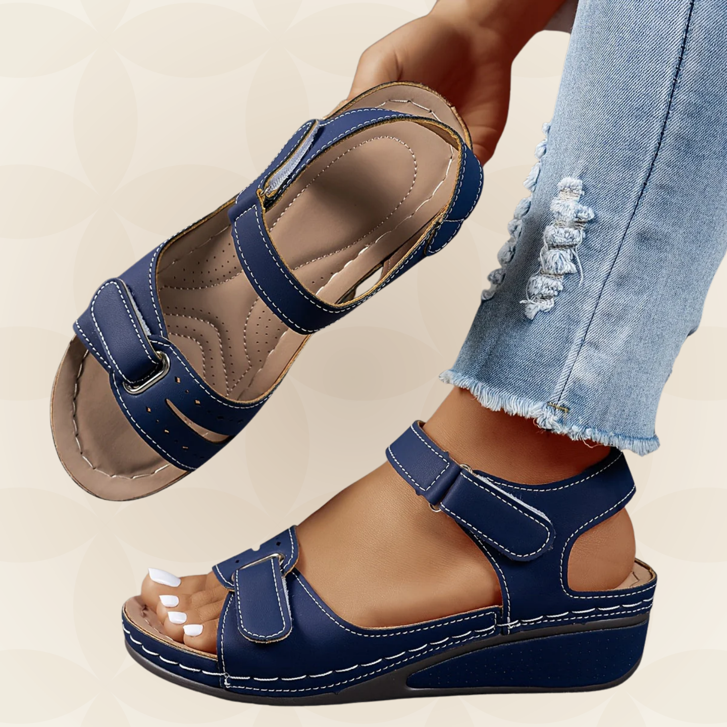 Sophie – Orthopedische Sandalen voor Hielspoor, Brede Voeten &amp; Artrose