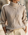 Janne - Pullover Coltrui met mooie details en knopen
