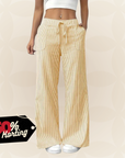 Manon – Comfortabele wide leg broek met strepen