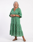 Fiora | Midi-jurk met bloemenprint en V-hals
