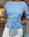 Nathalie - Stijlvolle Strik Taille Top (1+1 Gratis)