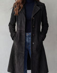 Brigitte | Vintage-Mokafinish – Lange jas