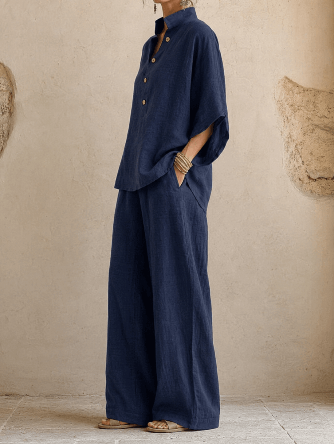 Malin | Tweedelige Set met Wijde broek