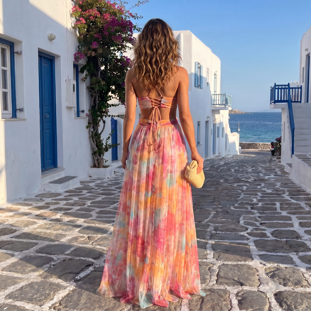 Dayana – Maxi Jurk Met Kruisling Voor