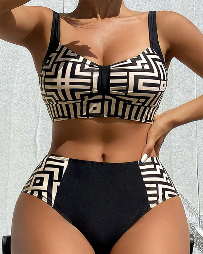 Helena - Elegante tweedelige bikini met patroon