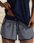 Tankini Eenvoudig Gestreept Shorty