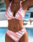 Bikini met geometrisch patroon in BH-stijl