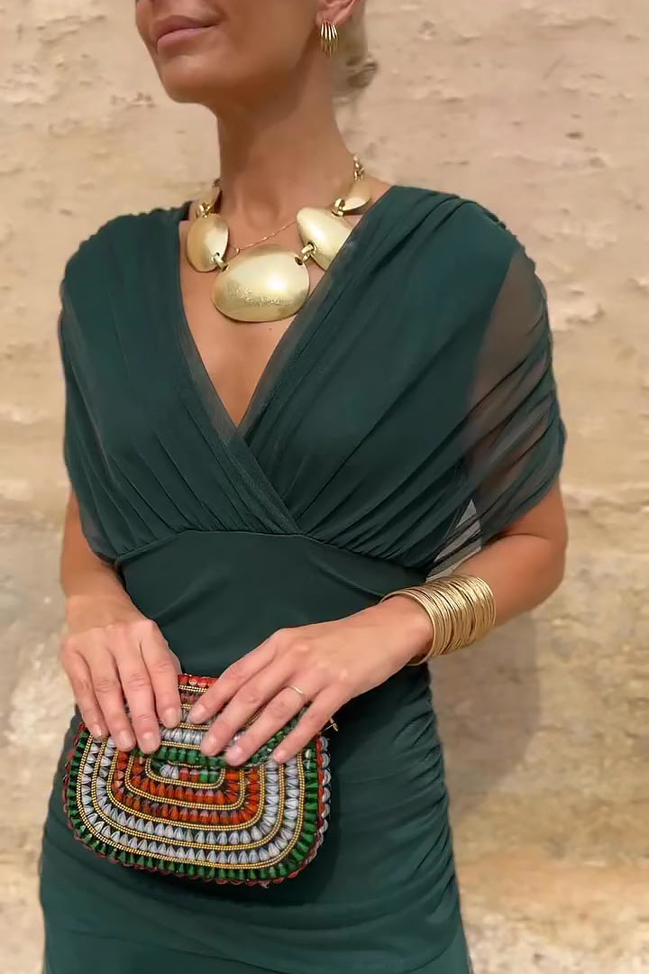 Luisa | Elegante lange feestjurk met V-hals