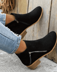 Wendy | Comfortabele Enkellaarsjes met Rits