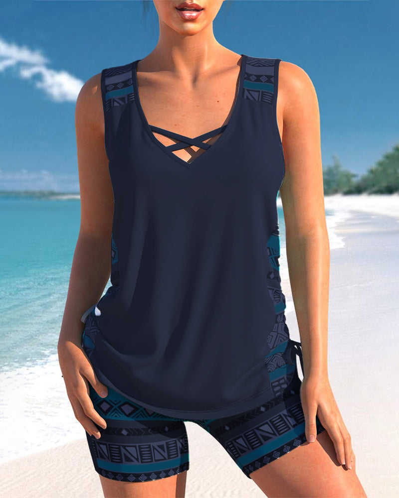 Márcia - Tankini met geometrische print