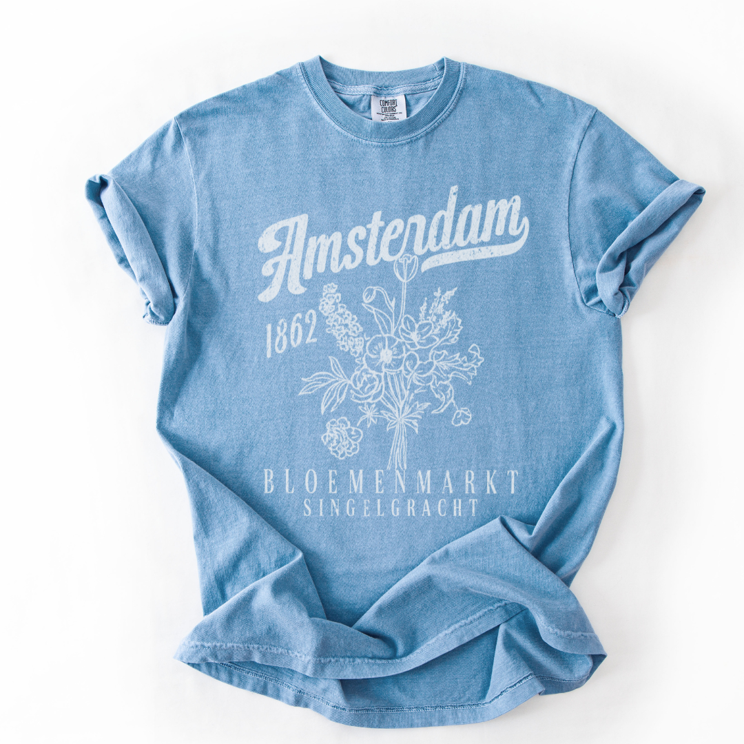 Amsterdam Bloemenmarkt - Comfort Colors Relaxed Fit Premium T-shirt