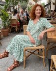 Ilara | Patroon V-hals Tassel Midi-jurk