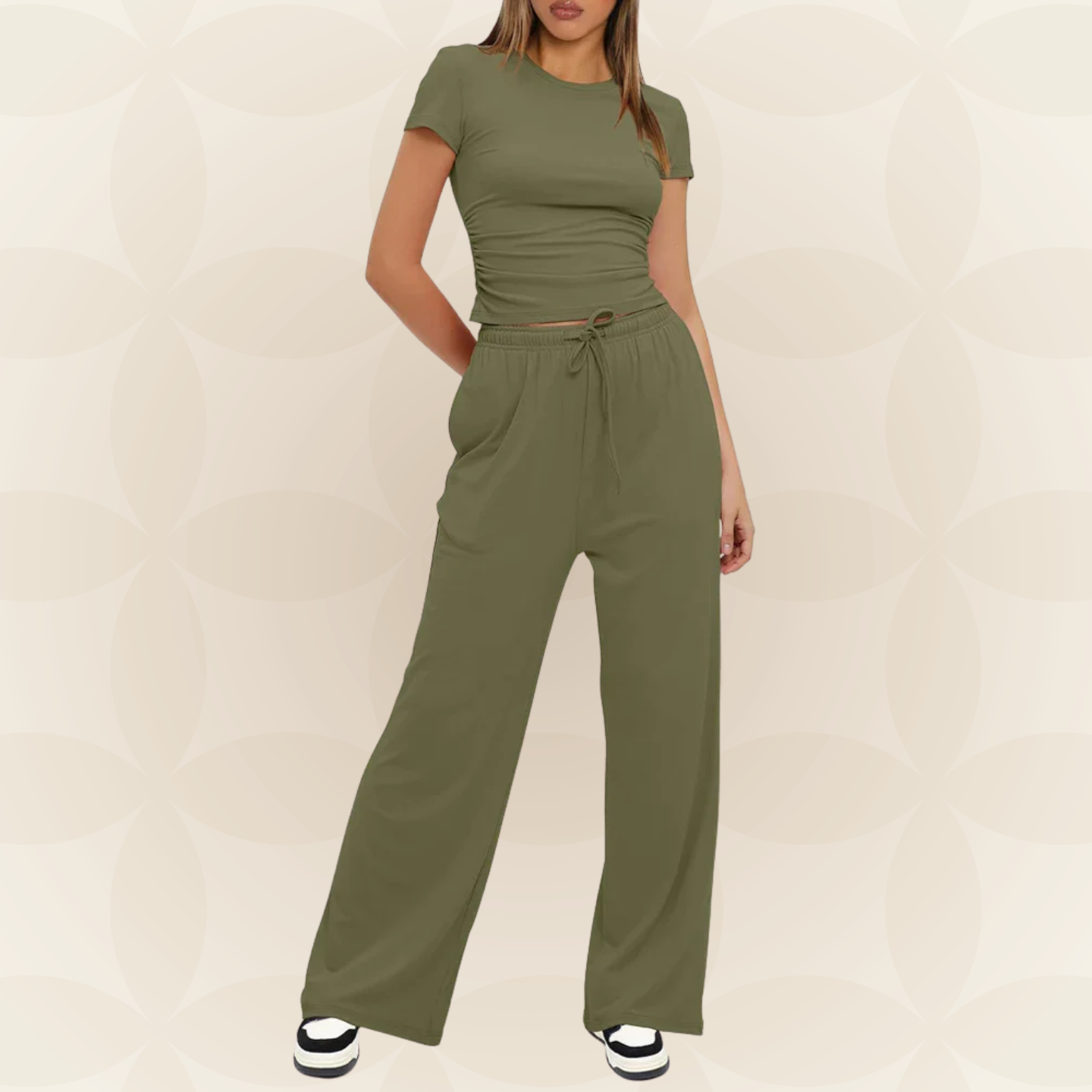 Monique -  Effen Casual Tweedelige Zomersetje