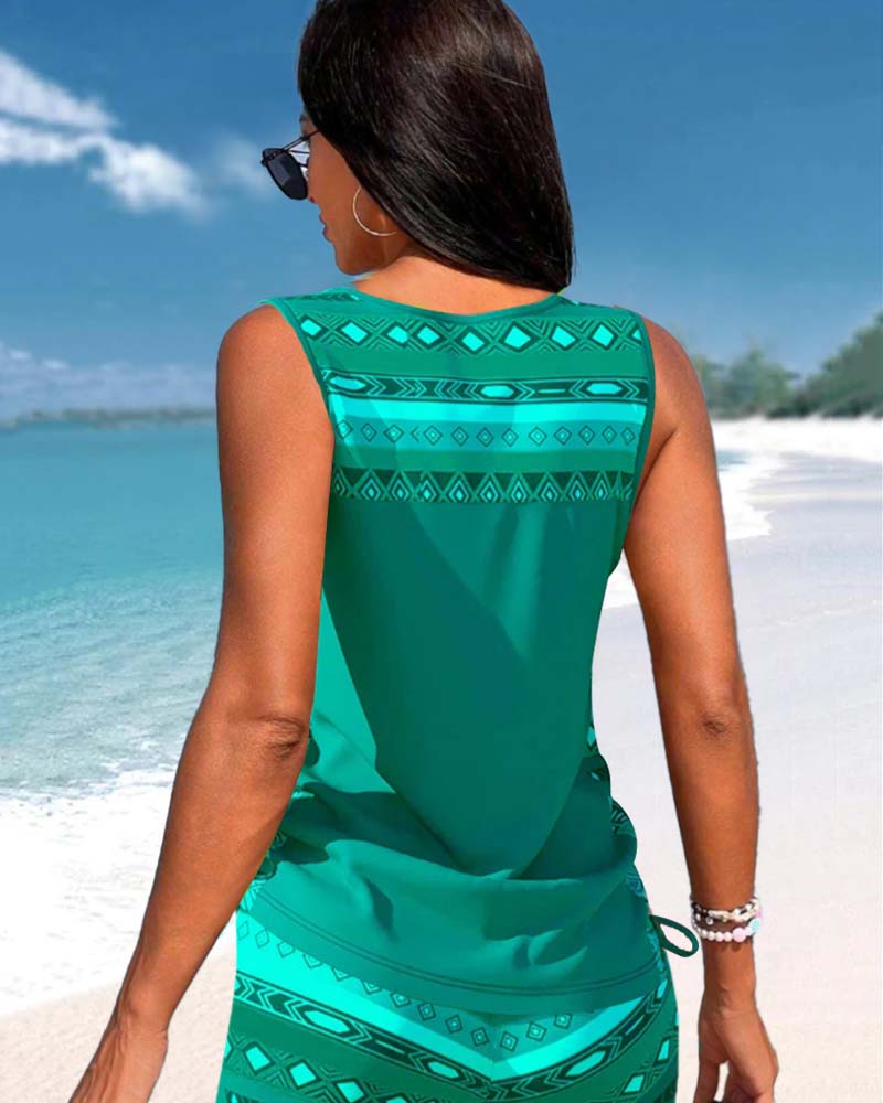 Márcia - Tankini met geometrische print