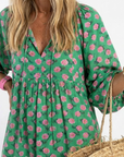 Fiora | Midi-jurk met bloemenprint en V-hals