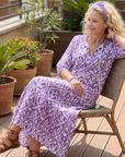 Penelope | Geprinte Tassel Tie Midi Jurk