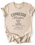 Espresso Martini, Vintage Vervaagde Print - Bella Canvas Super Zachte Standaard Pasvorm T-shirt