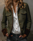 Dolores | Blazer van Sarga met Contrasterende Bies