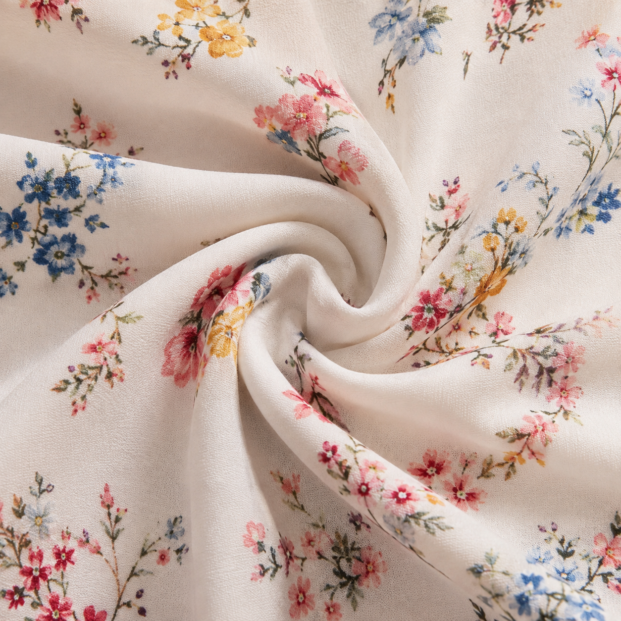 Dionne - Damesjurk met V-hals, bloemenprint en gedraaide taille
