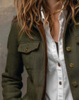 Dolores | Blazer van Sarga met Contrasterende Bies