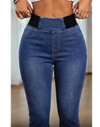 Yvette - Denim capribroek met hoge taille en aansluitende pasvorm