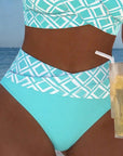 Twee-delig Bikini Met Bh-Snit En Diamantpatroon