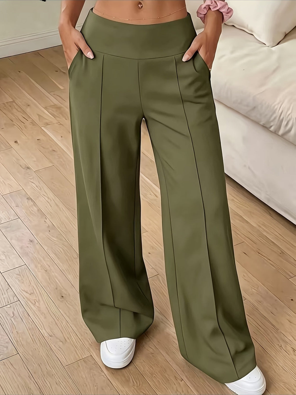 Fee | Comfortabele Wide-Leg Broek met Hoge Taille