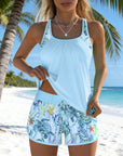 Tankini Stijlvolle Zeeprint Splits