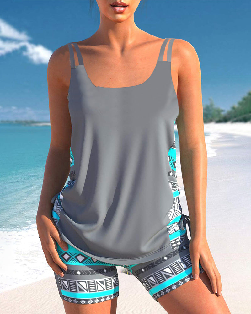 Márcia - Tankini met geometrische print