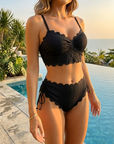Bikini Effen Met Strikrand