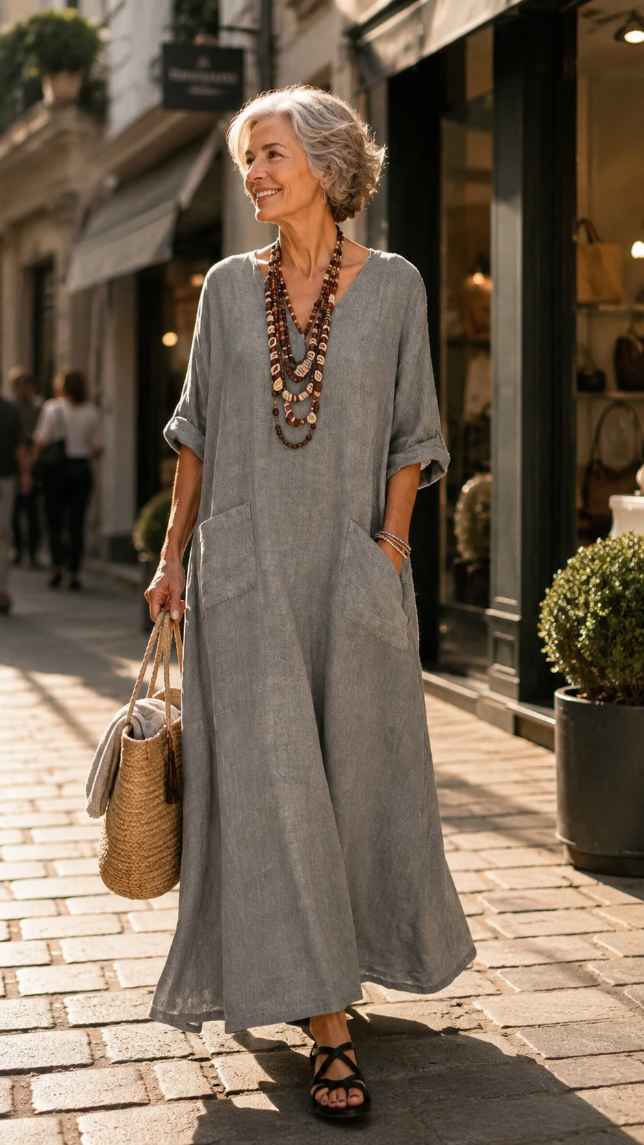 Kirsten - Lange Caftan - Taupe