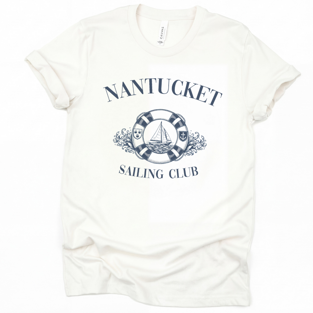 Nantucket Zeilclub - Bella Canvas Super Zachte Standaard Pasvorm T-Shirt