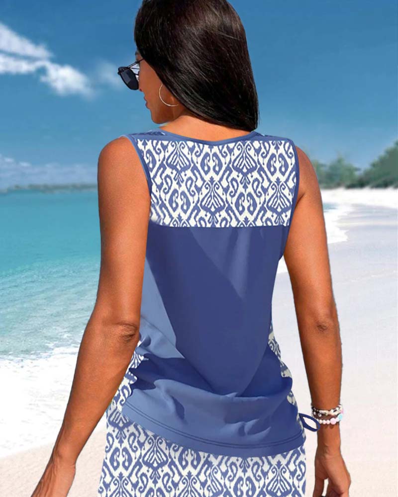 Márcia - Tankini met geometrische print