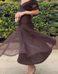 Luisa | Elegante lange feestjurk met V-hals