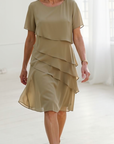 Juliette | Elegante, vloeiende jurk met ruches