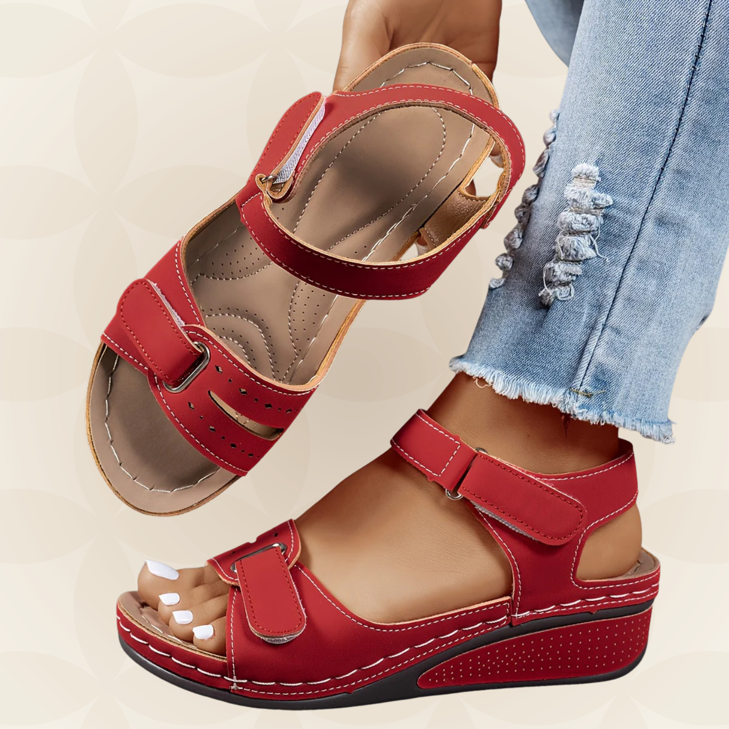 Sophie – Orthopedische Sandalen voor Hielspoor, Brede Voeten &amp; Artrose