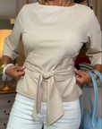 Nathalie - Stijlvolle Strik Taille Top (1+1 Gratis)