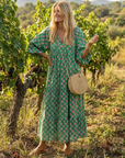Fiora | Midi-jurk met bloemenprint en V-hals