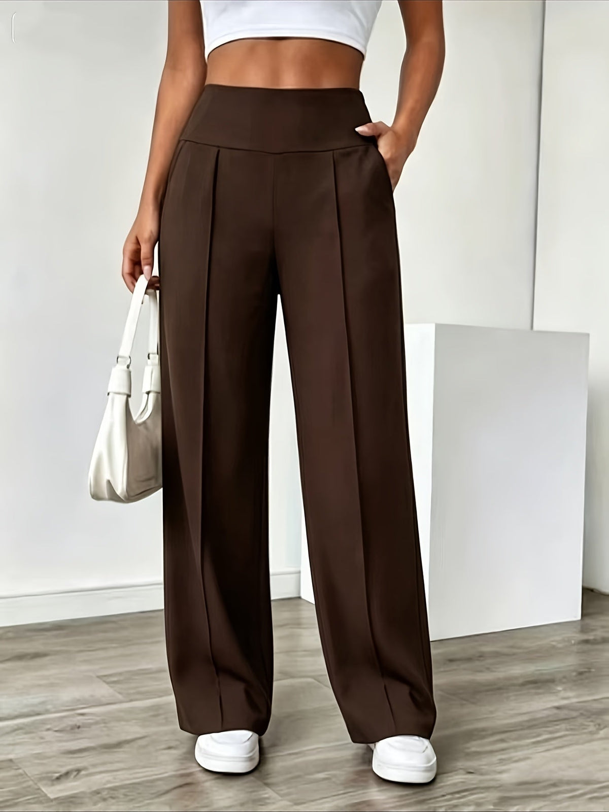 Fee | Comfortabele Wide-Leg Broek met Hoge Taille