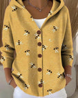 Abril | Bedrukte cardigan met capuchon