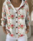 Abril | Bedrukte cardigan met capuchon
