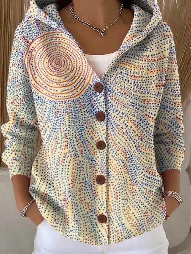 Abril | Bedrukte cardigan met capuchon