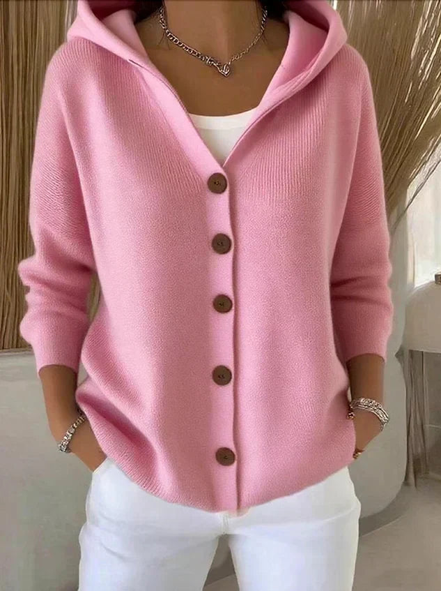Smaragda | Lichtgewicht gebreide cardigan met capuchon